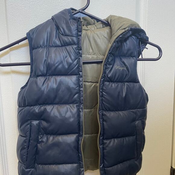 Mayoral little boys Puffer Vest reversible Sz 2 navy